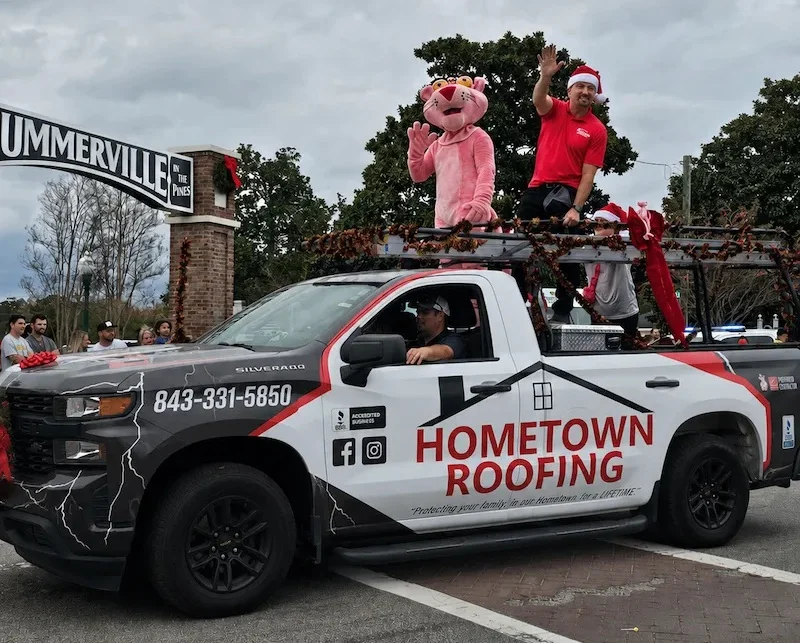 Hometown Roofing Summerville Christmas Parade — Community Sponsor