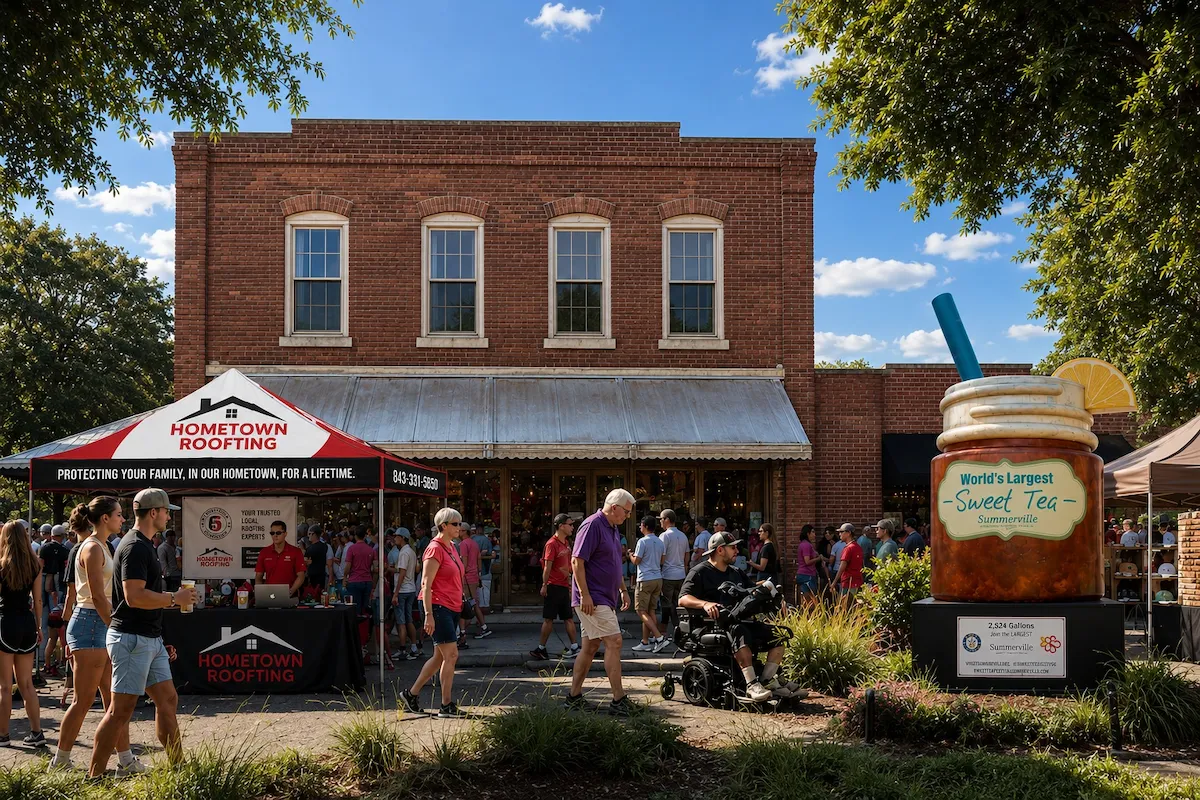 Hometown Roofing Summerville Sweet Tea Festival Sponsor